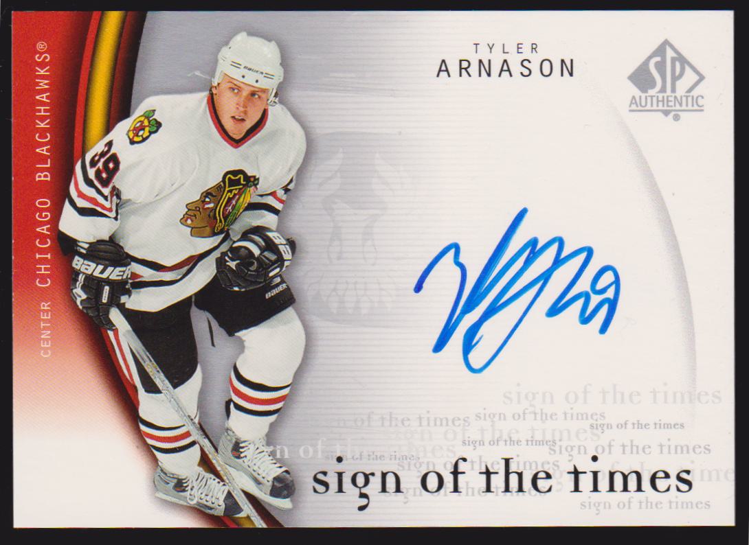 2005-06 SP Authentic Sign of the Times #TA Tyler Arnason - AUTO (image for) 2005-06 SP Authentic Sign of the Times #TA Tyler Arnason - AUTO