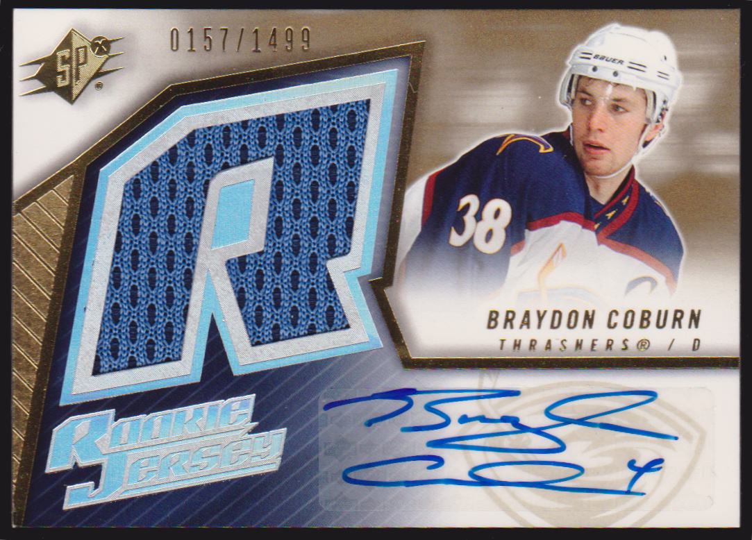 (image for) 2005-06 SPx #181 Braydon Coburn Jerseys AUTO RC 0157/1499