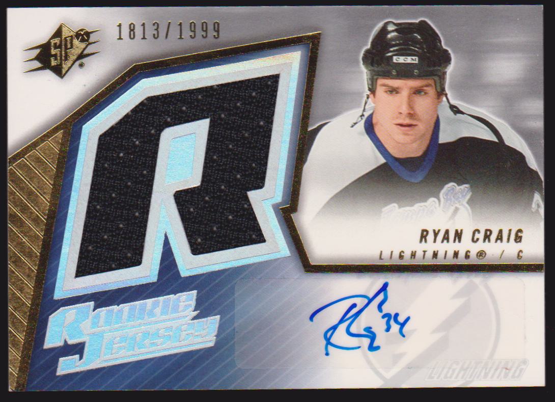2005-06 SPx #241 Ryan Craig Jerseys AUTO RC 1813/1999 (image for) 2005-06 SPx #241 Ryan Craig Jerseys AUTO RC 1813/1999