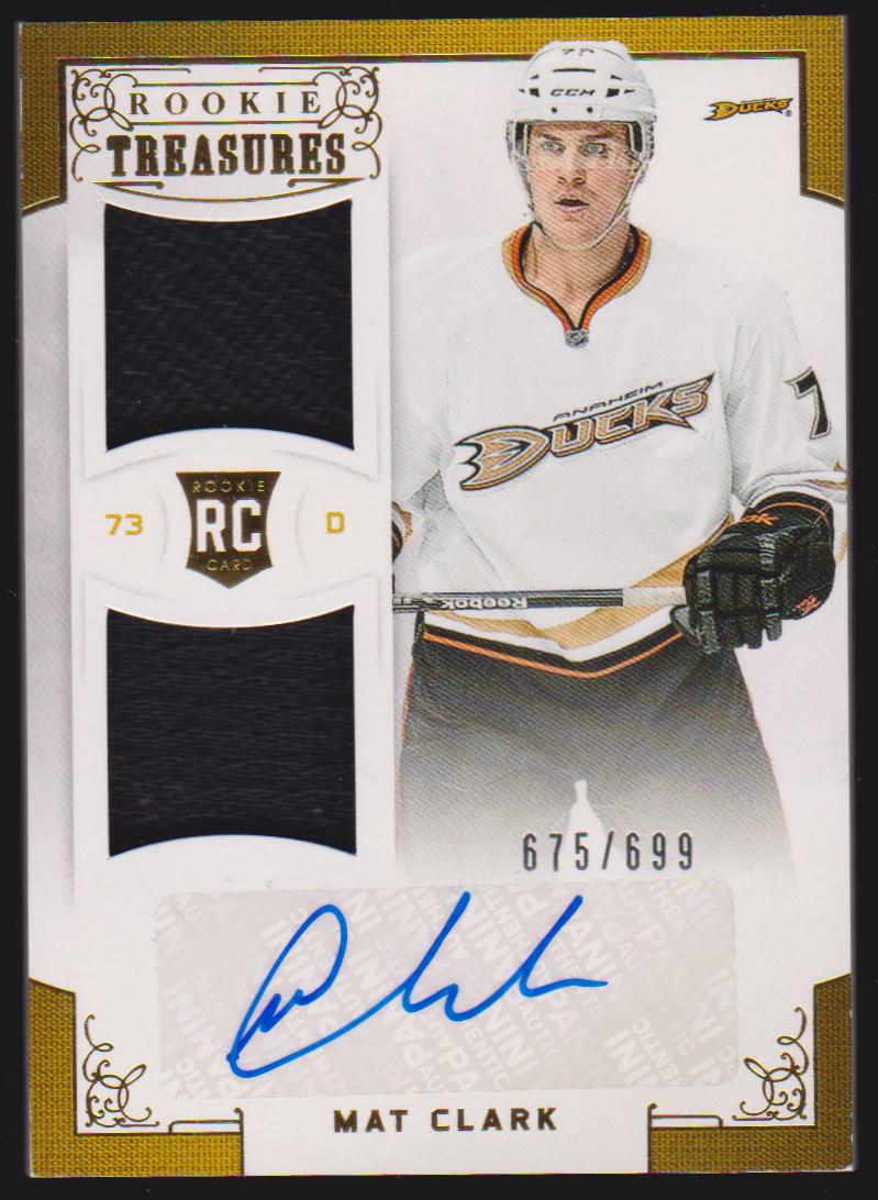2012-13 Panini Rookie Anthology #101 Mat Clark Jerseys AUTO 675/699 RC (image for) 2012-13 Panini Rookie Anthology #101 Mat Clark Jerseys AUTO 675/699 RC