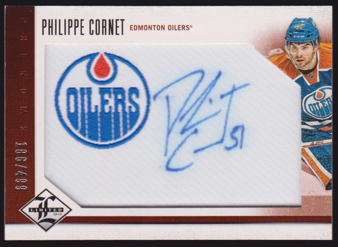 2012-13 Limited #225 Philippe Cornet AUTO 186/499 RC - Jerseys (image for) 2012-13 Limited #225 Philippe Cornet AUTO 186/499 RC - Jerseys