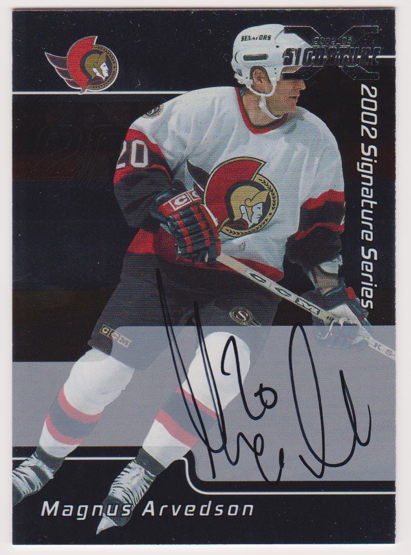 (image for) 2002-03 BAP Signature Series Autograph Buybacks 2001 #67 Magnus Arvedson