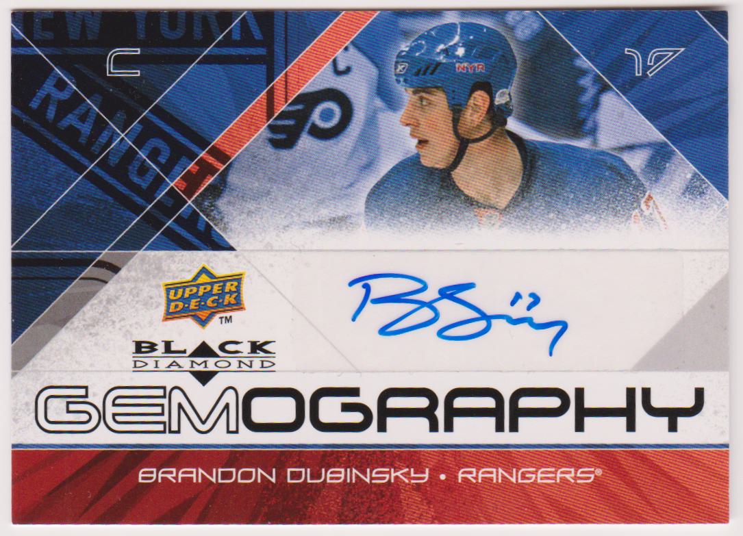 (image for) 2008-09 Black Diamond Gemography #GBD Brandon Dubinsky AUTO