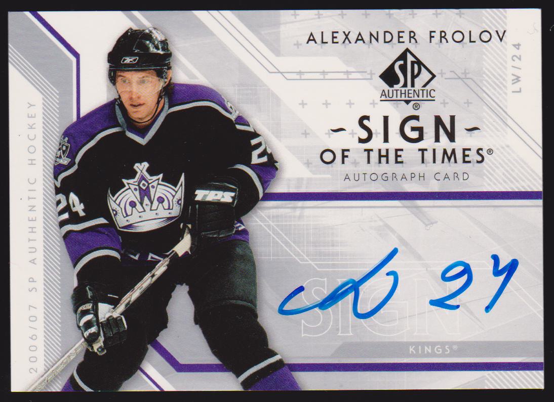 2006-07 SP Authentic Sign of the Times #STAF Alexander Frolov AUTO (image for) 2006-07 SP Authentic Sign of the Times #STAF Alexander Frolov AUTO
