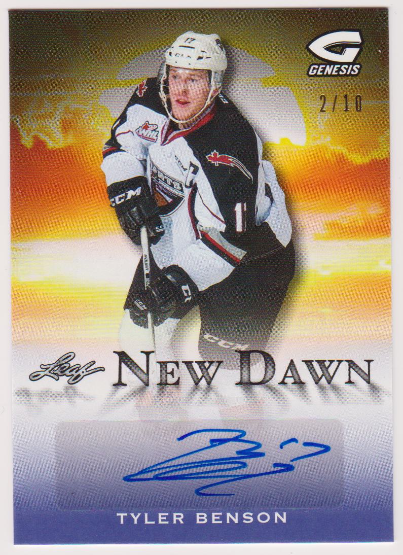(image for) 2015-16 Leaf Genesis New Dawn Autographs Purple #NDTB2 Tyler Benson - XRC