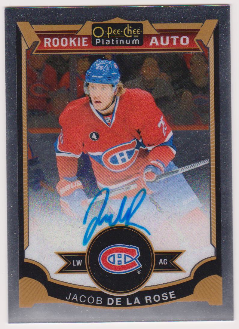 (image for) 2015-16 O-Pee-Chee Platinum #163 Jacob de la Rose AUTO RC