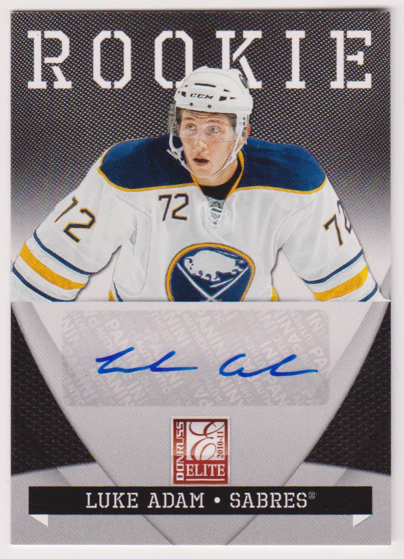 2010-11 Zenith Donruss Elite Autographs #219 Luke Adam 79/99 (image for) 2010-11 Zenith Donruss Elite Autographs #219 Luke Adam 79/99