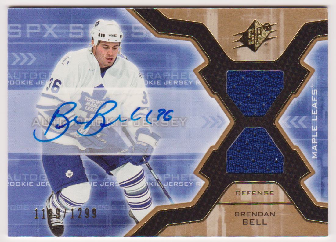 (image for) 2006-07 SPx #169 Brendan Bell Jerseys AUTO RC 1199/1299