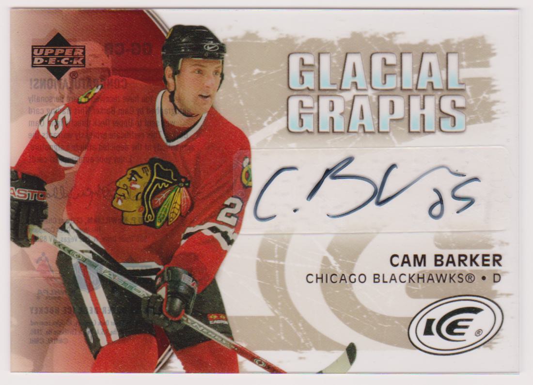 2005-06 Upper Deck Ice Glacial Graphs #GGCB Cam Barker - Labels (image for) 2005-06 Upper Deck Ice Glacial Graphs #GGCB Cam Barker - Labels