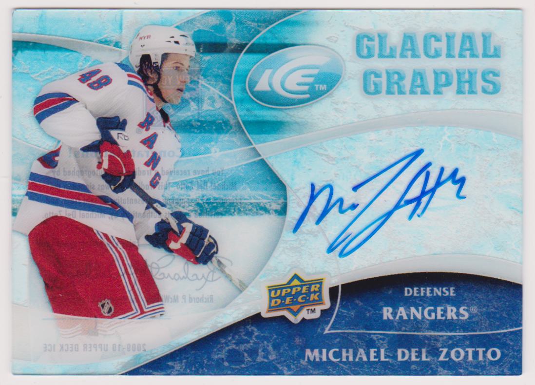 (image for) 2009-10 Upper Deck Ice Glacial Graphs #GGDZ Michael Del Zotto