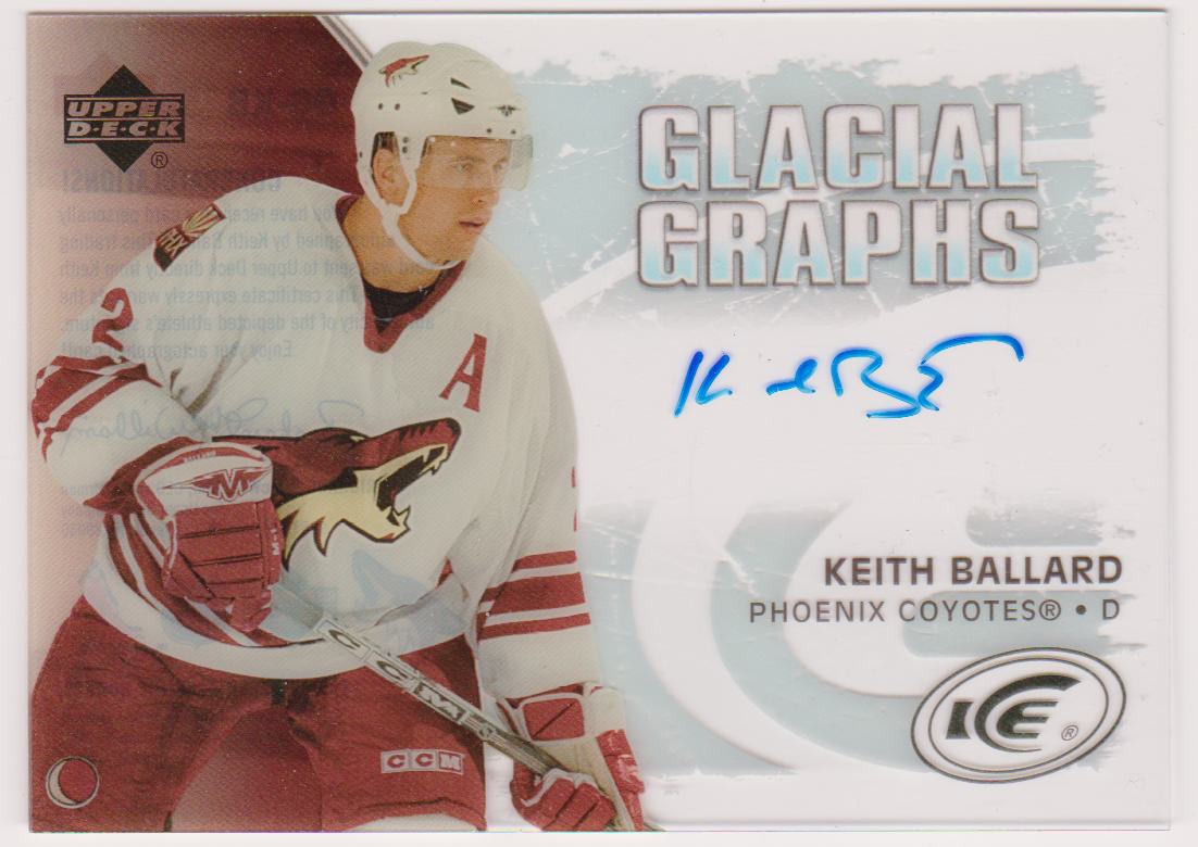 2005-06 Upper Deck Ice Glacial Graphs #GGKB Keith Ballard (image for) 2005-06 Upper Deck Ice Glacial Graphs #GGKB Keith Ballard