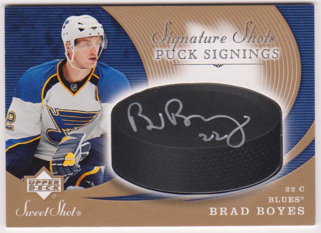 2007-08 Sweet Shot Signature Shots Puck Signings #SSPBB Brad Boyes (image for) 2007-08 Sweet Shot Signature Shots Puck Signings #SSPBB Brad Boyes