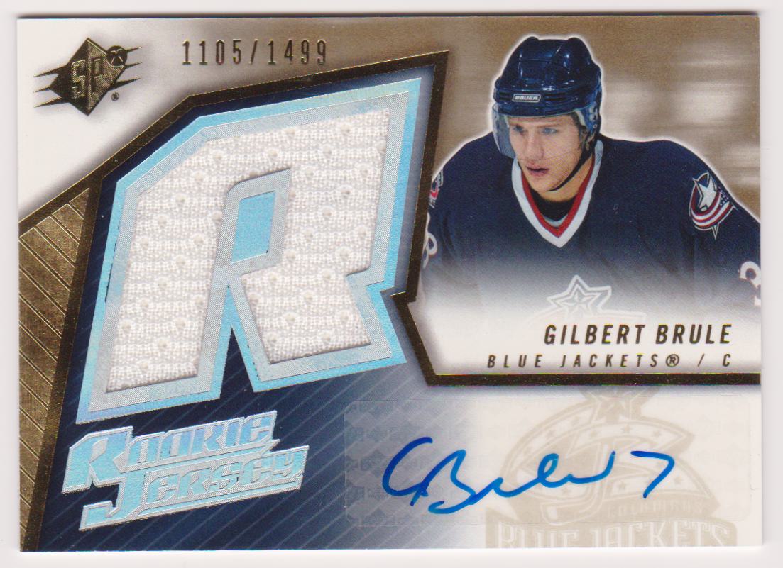 2005-06 SPx #156 Gilbert Brule Jerseys AUTO RC 1105/1499 (image for) 2005-06 SPx #156 Gilbert Brule Jerseys AUTO RC 1105/1499