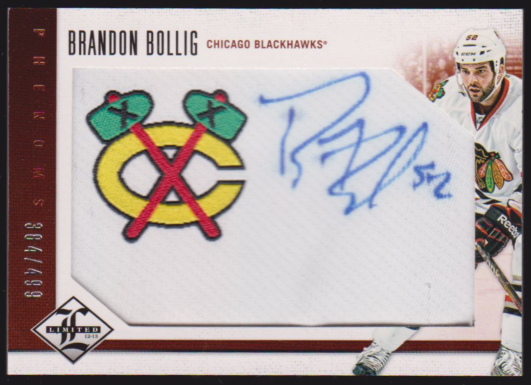 2012-13 Limited #203 Brandon Bollig AUTO 384/499 RC - Jerseys (image for) 2012-13 Limited #203 Brandon Bollig AUTO 384/499 RC - Jerseys