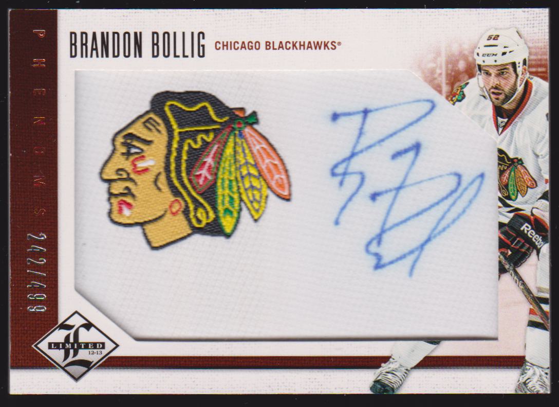 2012-13 Limited #203 Brandon Bollig AUTO 242/499 RC - Jerseys (image for) 2012-13 Limited #203 Brandon Bollig AUTO 242/499 RC - Jerseys
