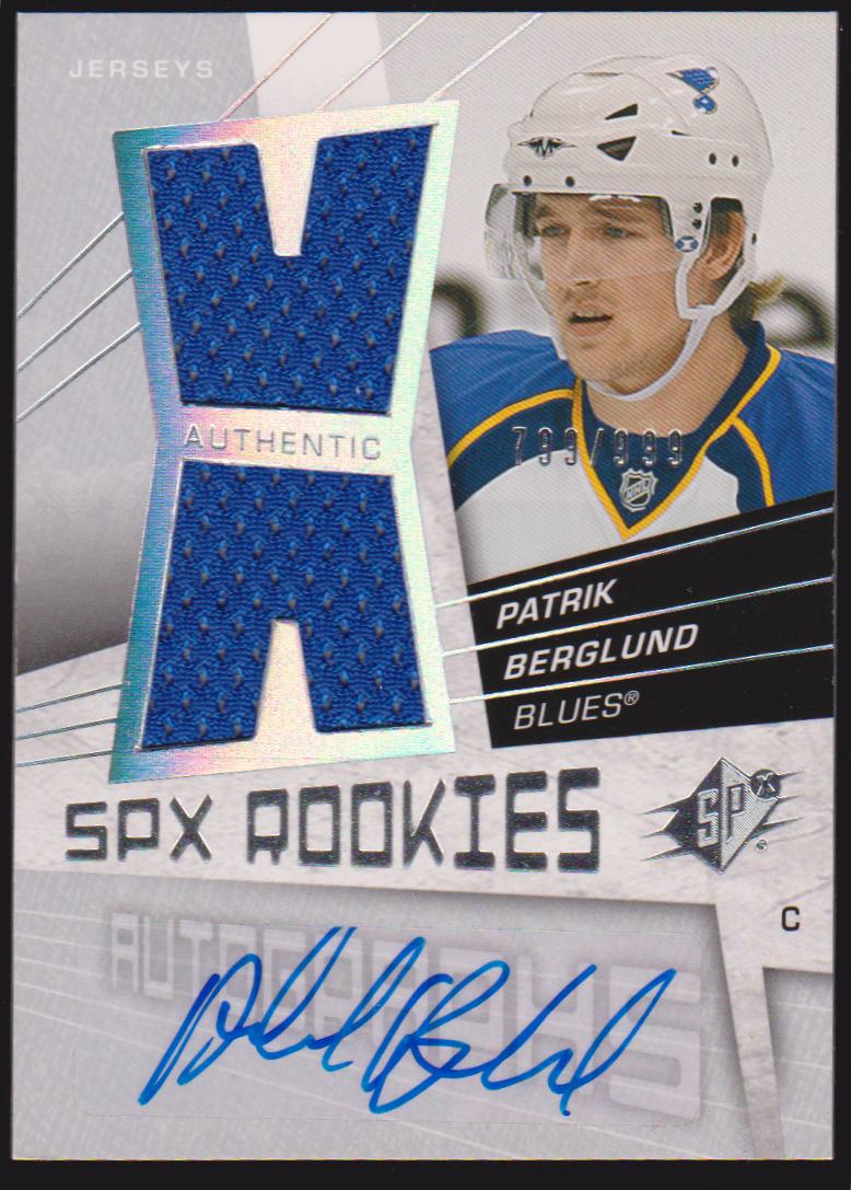 (image for) 2008-09 SPx #174 Patrik Berglund Jerseys AUTO RC - 799/999