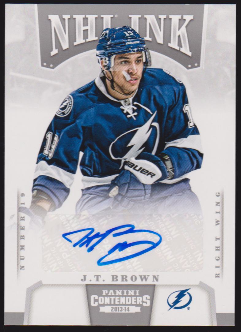 2013-14 Panini Contenders NHL Ink #IJTB J.T. Brown - AUTO - RC Year (image for) 2013-14 Panini Contenders NHL Ink #IJTB J.T. Brown - AUTO - RC Year