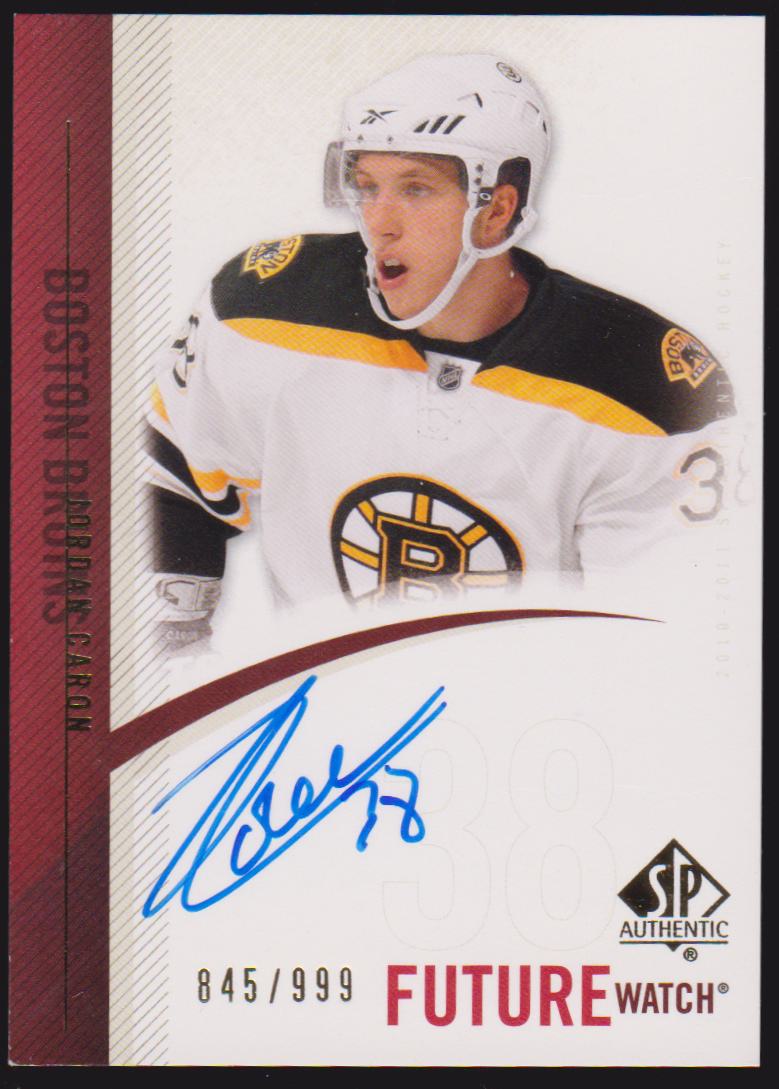 (image for) 2010-11 SP Authentic #304 Jordan Caron AUTO RC 845/999