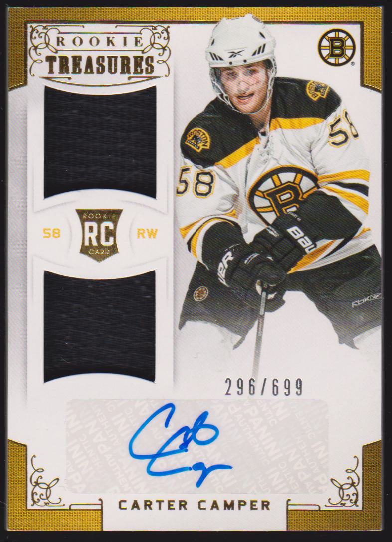 2012-13 Panini Rookie Anthology #102 Carter Camper Jerseys AUTO 296/699 RC (image for) 2012-13 Panini Rookie Anthology #102 Carter Camper Jerseys AUTO 296/699 RC