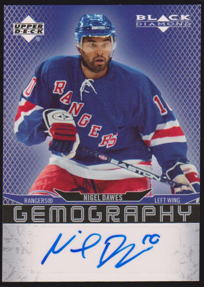 2007-08 Black Diamond Gemography #GND Nigel Dawes AUTO (image for) 2007-08 Black Diamond Gemography #GND Nigel Dawes AUTO