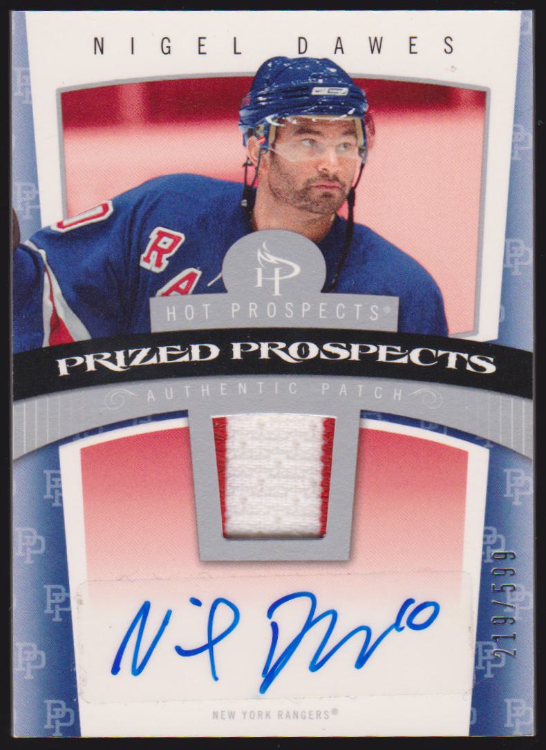(image for) 2006-07 Hot Prospects #124 Nigel Dawes PATCH AUTO RC 219/599