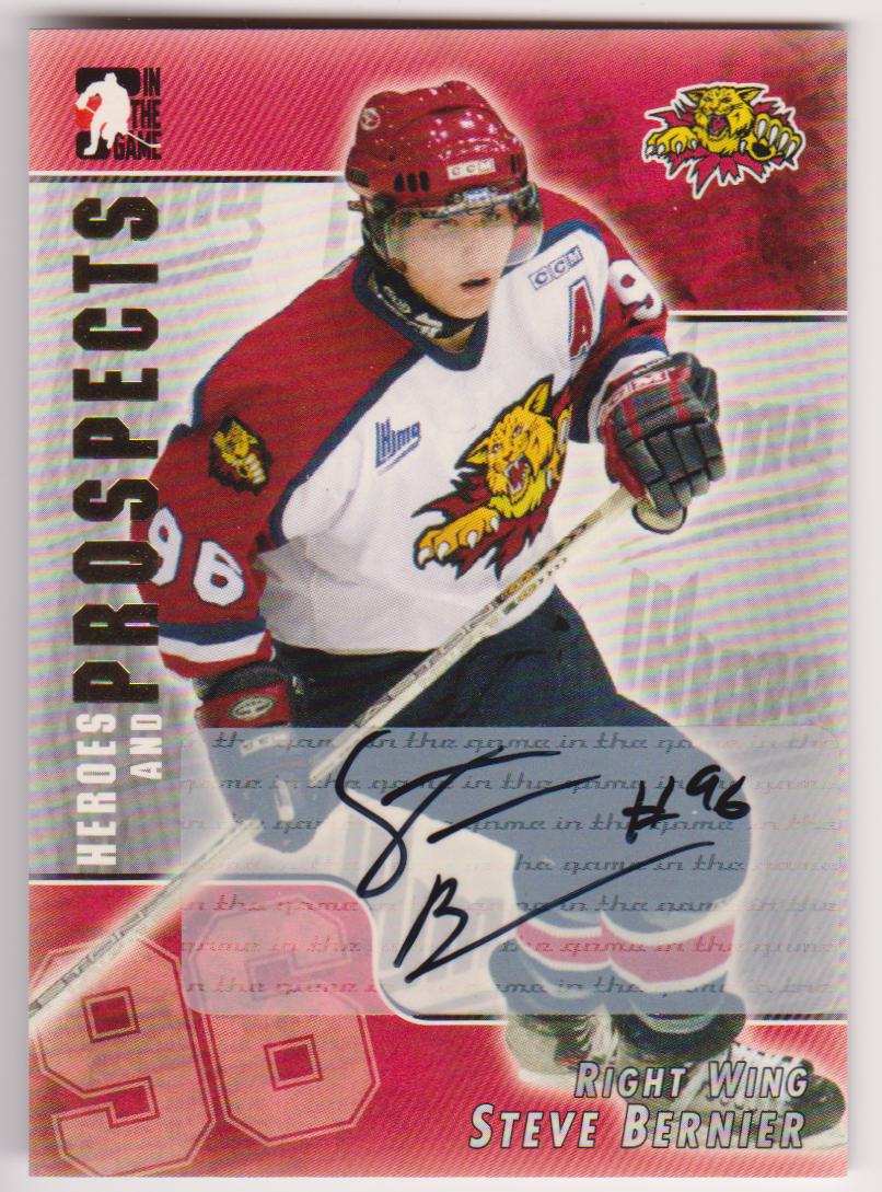 (image for) 2005-06 ITG Heroes and Prospects Autographs #ASBE Steve Bernier