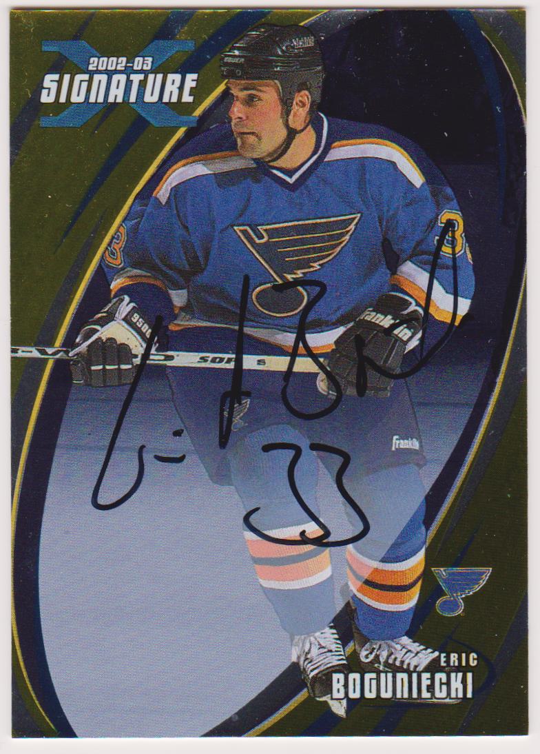 2002-03 BAP Signature Series Autographs Gold #150 Eric Boguniecki (image for) 2002-03 BAP Signature Series Autographs Gold #150 Eric Boguniecki