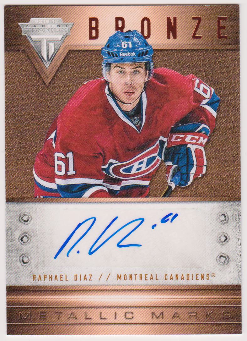 (image for) 2012-13 Panini Titanium Metallic Marks #46 Raphael Diaz - AUTO