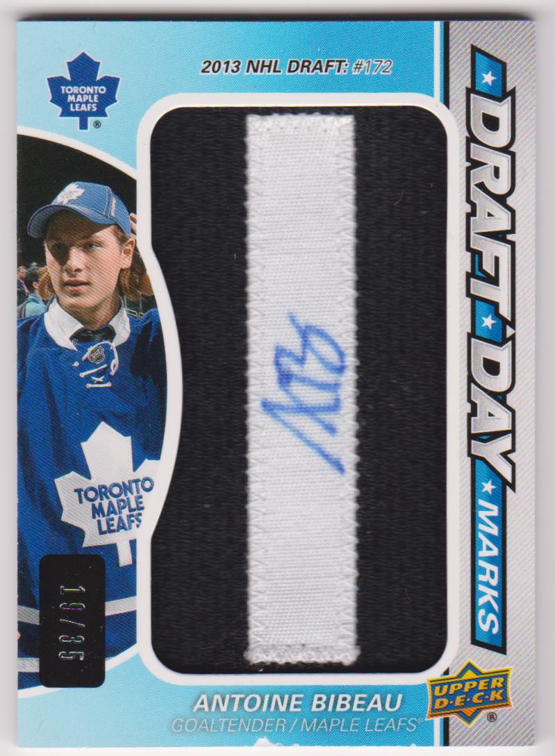 (image for) 2015-16 SP Game Used Draft Day Marks #DDMAB Antoine Bibeau 19/35 - "I"