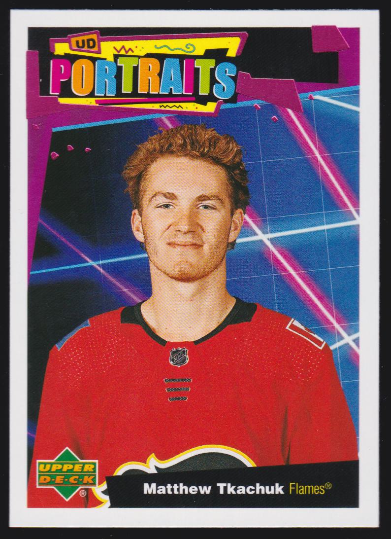 2020-21 Upper Deck UD Portraits #P24 Matthew Tkachuk (image for) 2020-21 Upper Deck UD Portraits #P24 Matthew Tkachuk