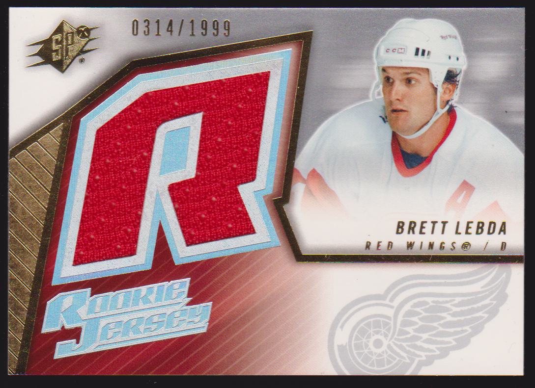 2005-06 SPx #148 Brett Lebda Jerseys RC 0314/1999 (image for) 2005-06 SPx #148 Brett Lebda Jerseys RC 0314/1999