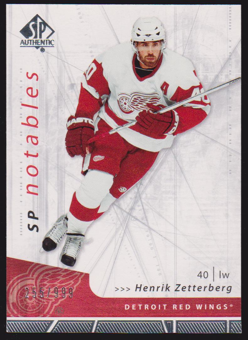 (image for) 2006-07 SP Authentic #116 Henrik Zetterberg Notables 255/999
