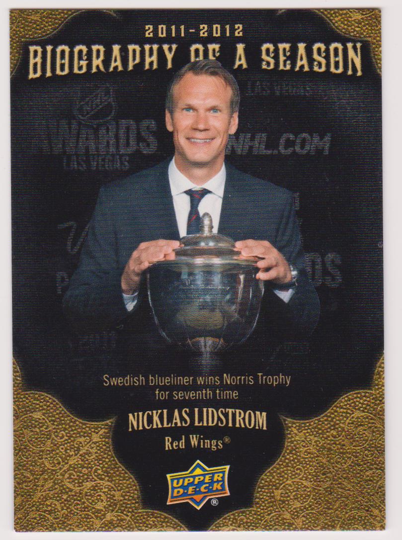 (image for) 2011-12 Upper Deck Biography of A Season #BOS5 Nicklas Lidstrom