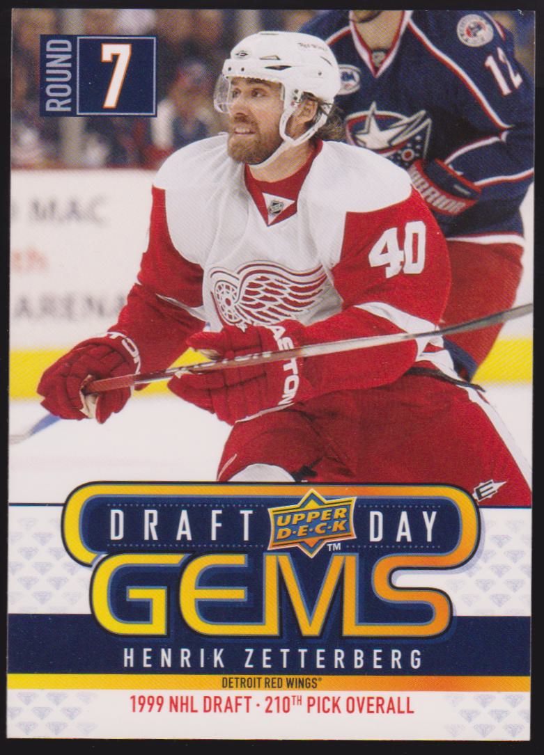 2009-10 Upper Deck Draft Day Gems #GEM1 Henrik Zetterberg (image for) 2009-10 Upper Deck Draft Day Gems #GEM1 Henrik Zetterberg