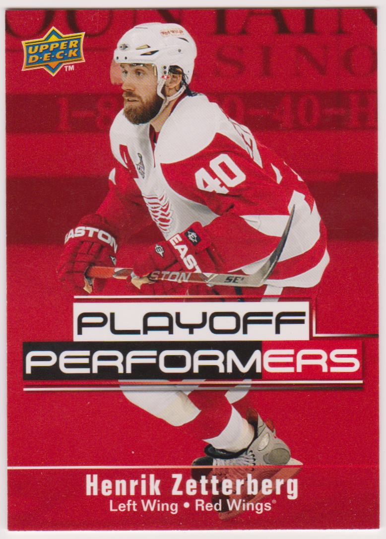2009-10 Upper Deck Playoff Performers #PP4 Henrik Zetterberg (image for) 2009-10 Upper Deck Playoff Performers #PP4 Henrik Zetterberg