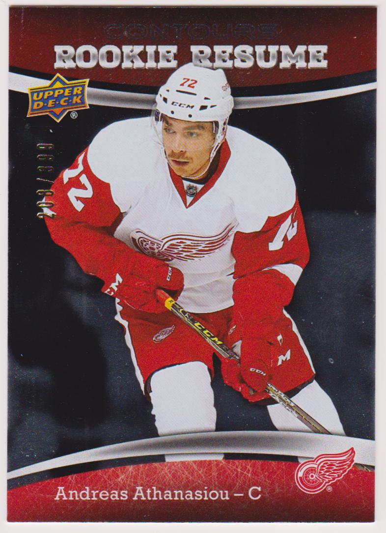 2015-16 Upper Deck Contours Rookie Resume #RR31 Andreas Athanasiou - RC Year (image for) 2015-16 Upper Deck Contours Rookie Resume #RR31 Andreas Athanasiou - RC Year