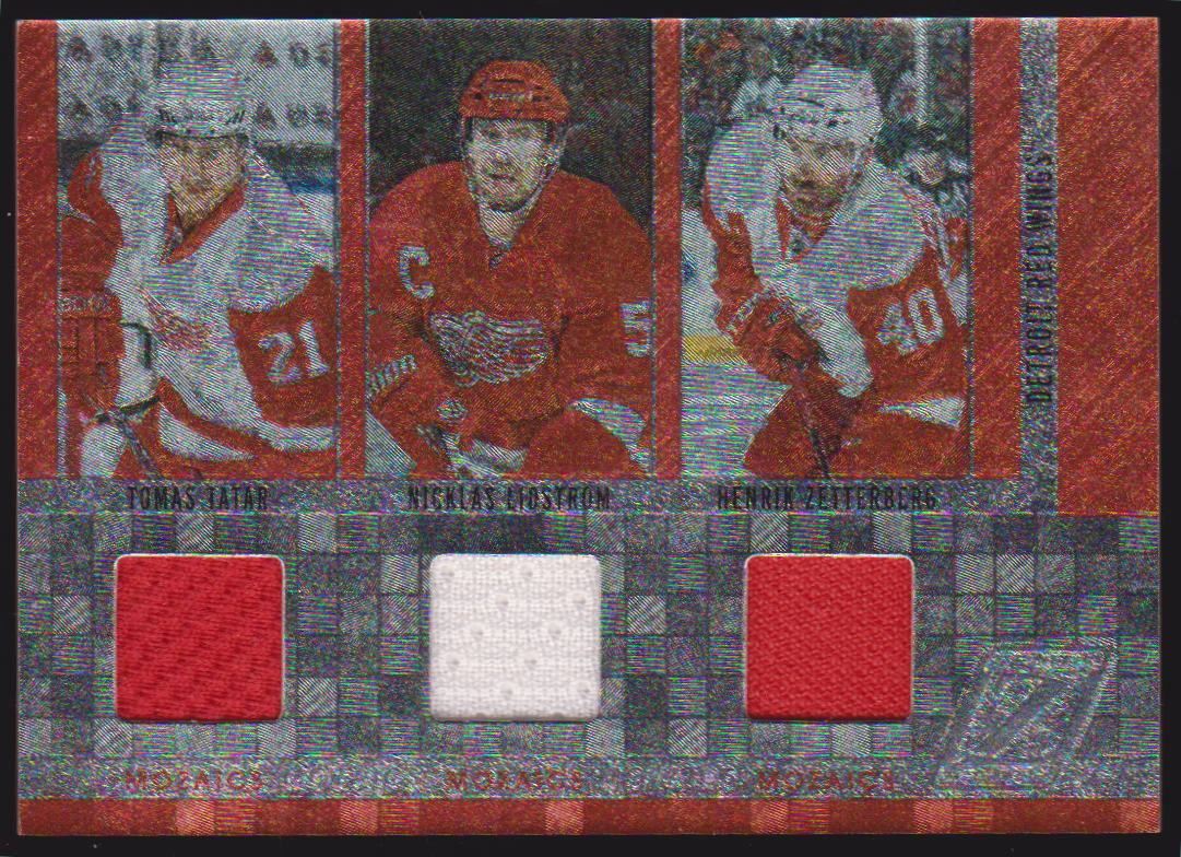 2010-11 Zenith Mozaics Materials Triple #8 Tomas Tatar/Henrik Zetterberg/Nicklas Lidstrom (image for) 2010-11 Zenith Mozaics Materials Triple #8 Tomas Tatar/Henrik Zetterberg/Nicklas Lidstrom