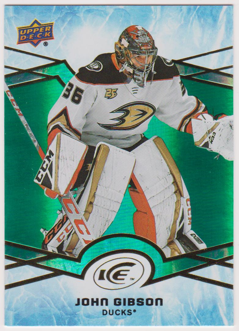 2018-19 Upper Deck Ice Green #34 John Gibson (image for) 2018-19 Upper Deck Ice Green #34 John Gibson