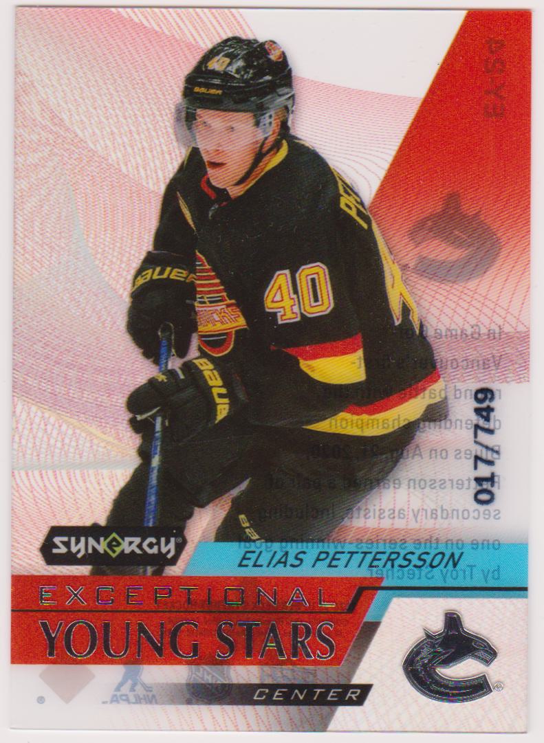 2020-21 Synergy Exceptional Young Stars #EY24 Elias Pettersson 017/749 (image for) 2020-21 Synergy Exceptional Young Stars #EY24 Elias Pettersson 017/749