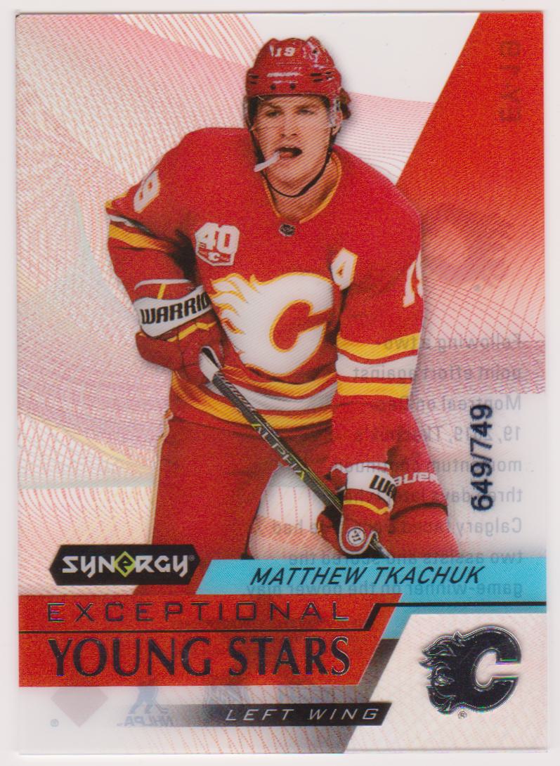 2020-21 Synergy Exceptional Young Stars #EY19 Matthew Tkachuk 649/749 (image for) 2020-21 Synergy Exceptional Young Stars #EY19 Matthew Tkachuk 649/749