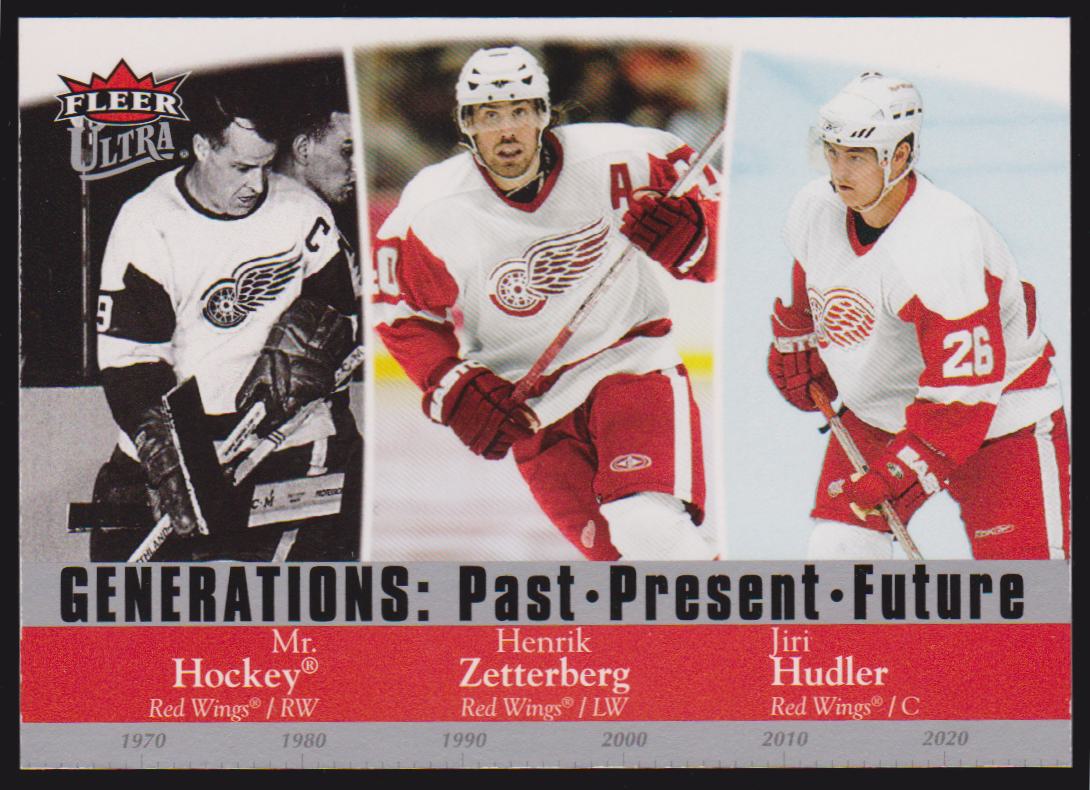 (image for) 2007-08 Ultra Generations #G16 Gordie Howe/Henrik Zetterberg/Jiri Hudler