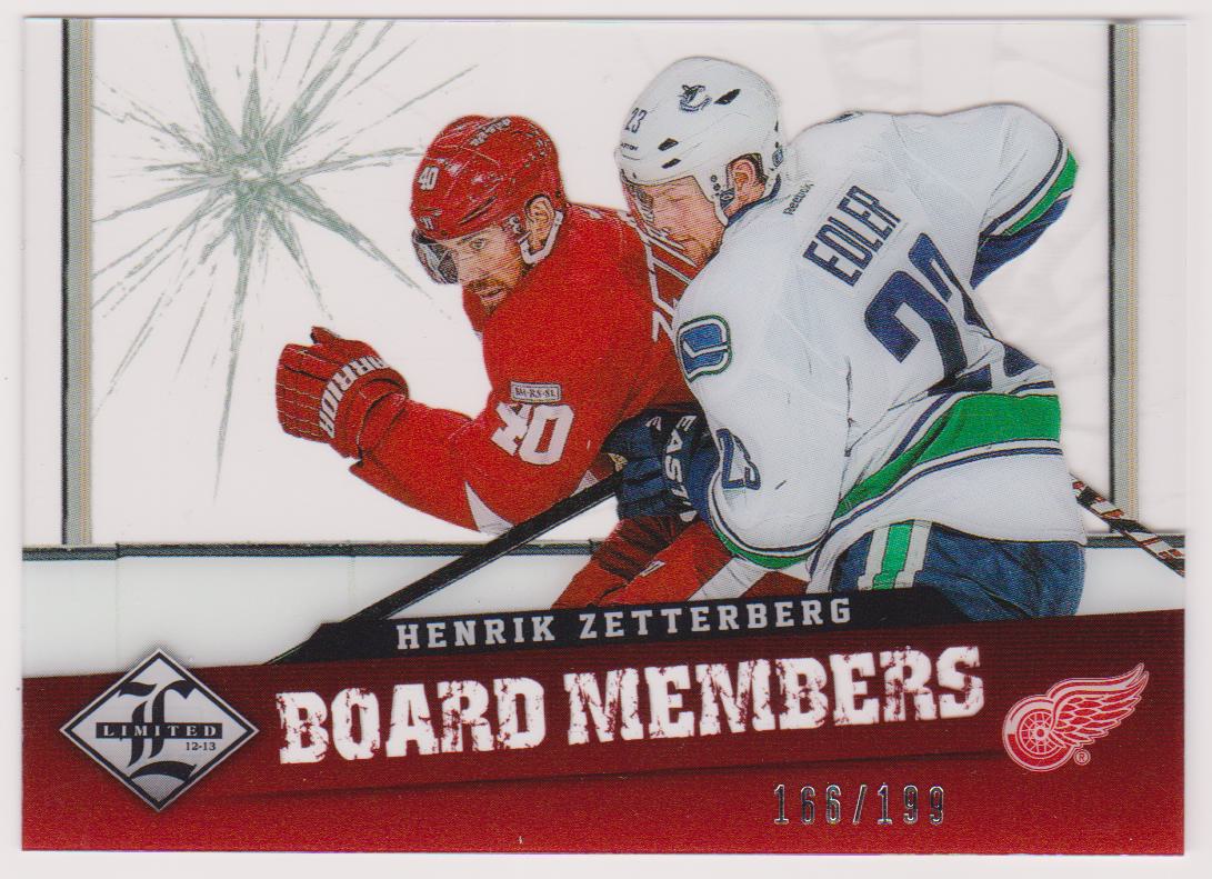 2012-13 Limited Board Members #26 Henrik Zetterberg 166/199 (image for) 2012-13 Limited Board Members #26 Henrik Zetterberg 166/199