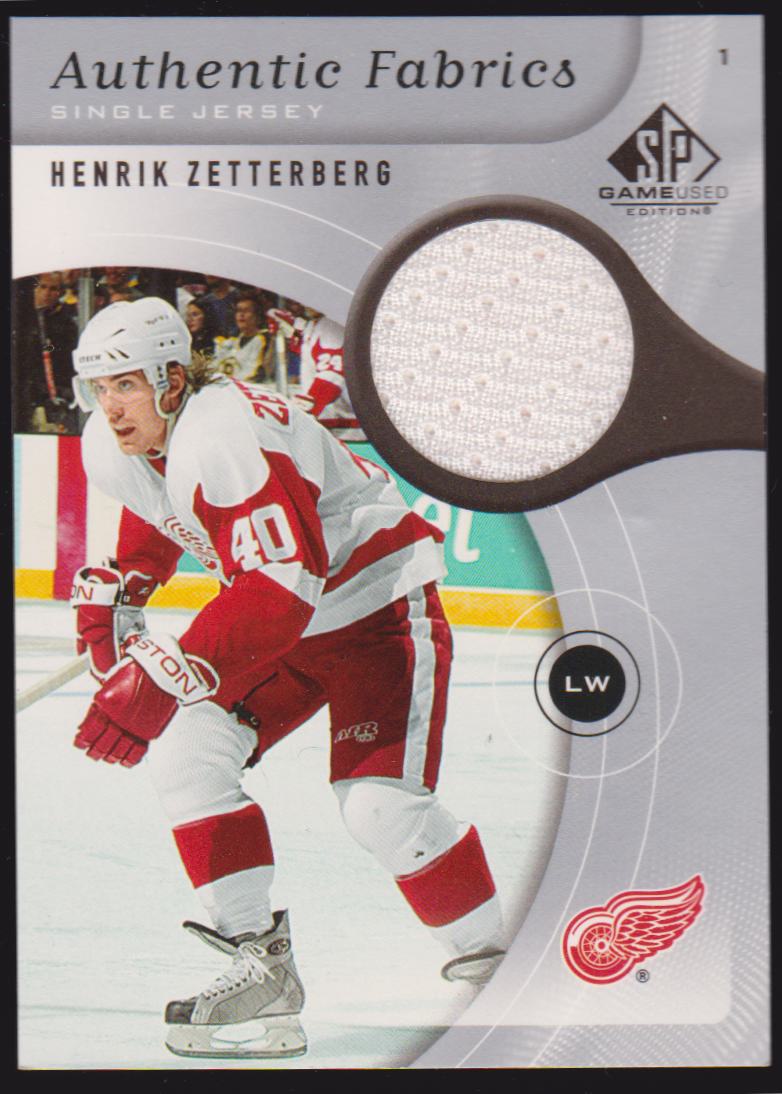 2005-06 SP Game Used Authentic Fabrics #AFHZ Henrik Zetterberg (image for) 2005-06 SP Game Used Authentic Fabrics #AFHZ Henrik Zetterberg