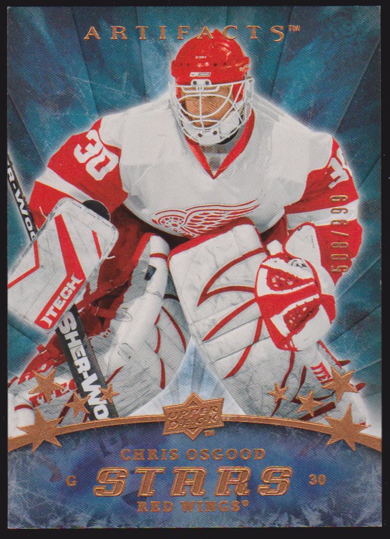 2008-09 Artifacts #180 Chris Osgood - Stars - 508/999 (image for) 2008-09 Artifacts #180 Chris Osgood - Stars - 508/999