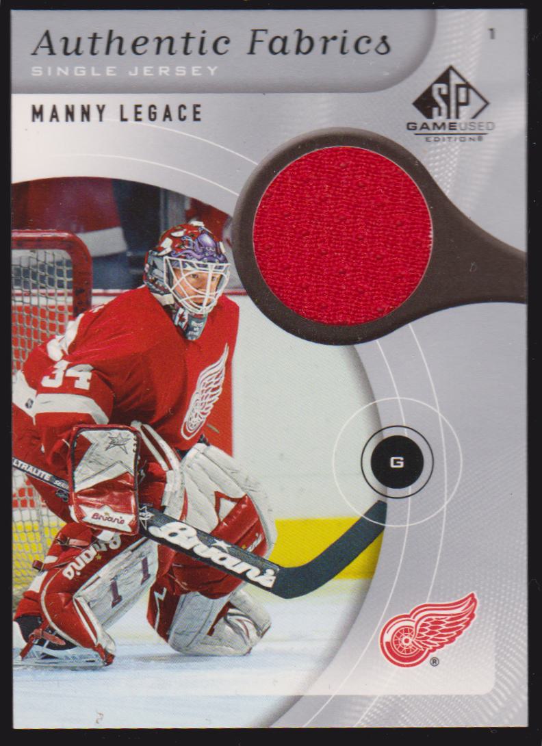 2005-06 SP Game Used Authentic Fabrics #AFLE Manny Legace (image for) 2005-06 SP Game Used Authentic Fabrics #AFLE Manny Legace