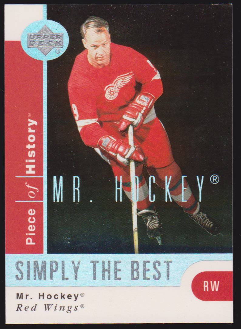2002-03 UD Piece of History Simply the Best #SB5 Gordie Howe (image for) 2002-03 UD Piece of History Simply the Best #SB5 Gordie Howe