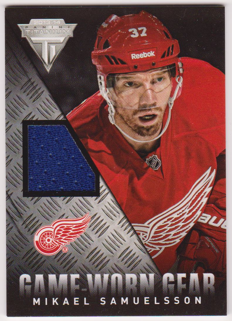 2013-14 Panini Titanium Game Worn Gear #GGMSA Mikael Samuelsson - Jerseys (image for) 2013-14 Panini Titanium Game Worn Gear #GGMSA Mikael Samuelsson - Jerseys