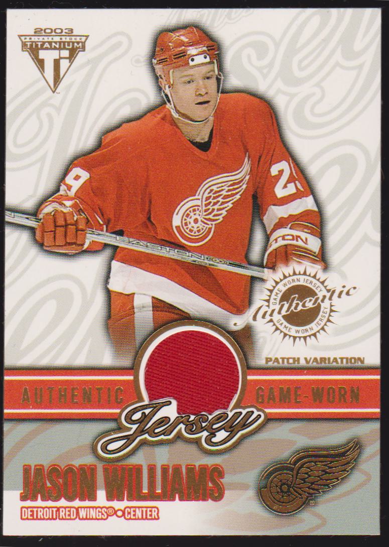 2002-03 Titanium Jerseys Patches #27 Jason Williams 051/255 (image for) 2002-03 Titanium Jerseys Patches #27 Jason Williams 051/255