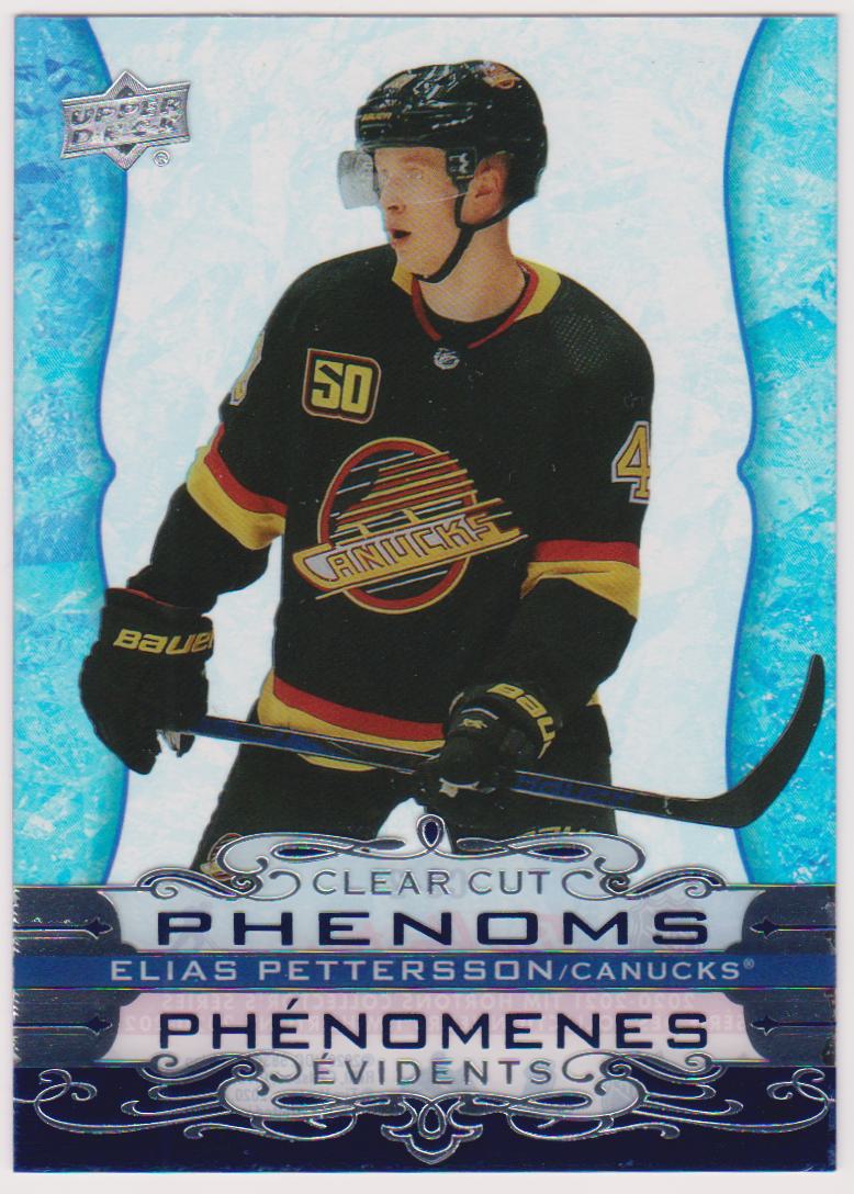 (image for) 2020-21 Upper Deck Tim Hortons Clear Cut Phenoms #CC2 Elias Pettersson