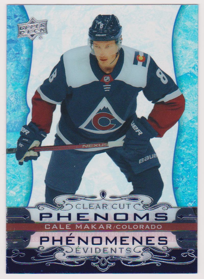 2020-21 Upper Deck Tim Hortons Clear Cut Phenoms #CC6 Cale Makar (image for) 2020-21 Upper Deck Tim Hortons Clear Cut Phenoms #CC6 Cale Makar